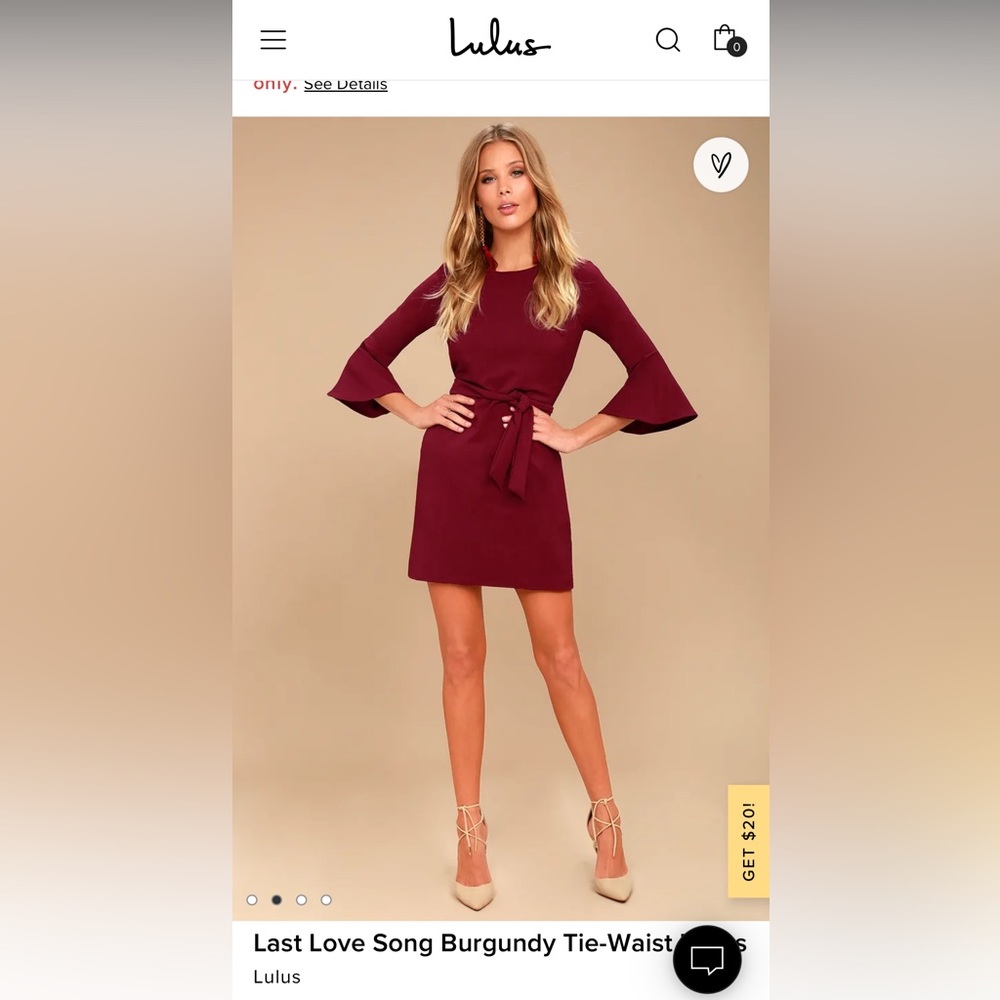 Lulu’s burgundy dress. Small. Never worn.